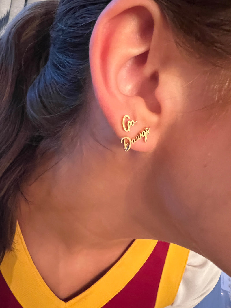 Bulldog Go Dawgs Gift Set Hypoallergenic Earrings Go Dawgs GameDay Bullodg Earrings Gift Set for Bulldogs Fans Dawgs GameDay Hypoallergenic