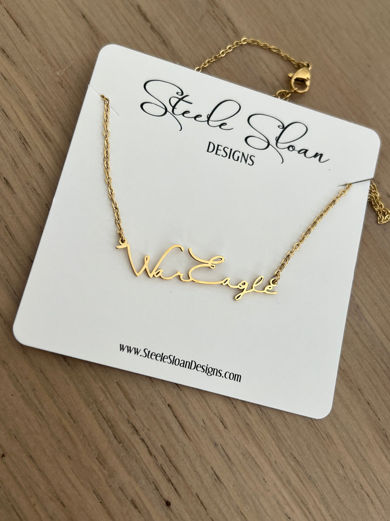 Auburn War Eagle Game Day Necklace – Hypoallergenic Tarnish-Resistant Stainless Steel – Officially Licensed Auburn Jewelry Gift
