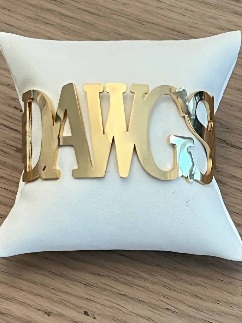 DAWGS Bangle Bracelets Tarnish Resistant Stainless Steel Dawgs Gameday
