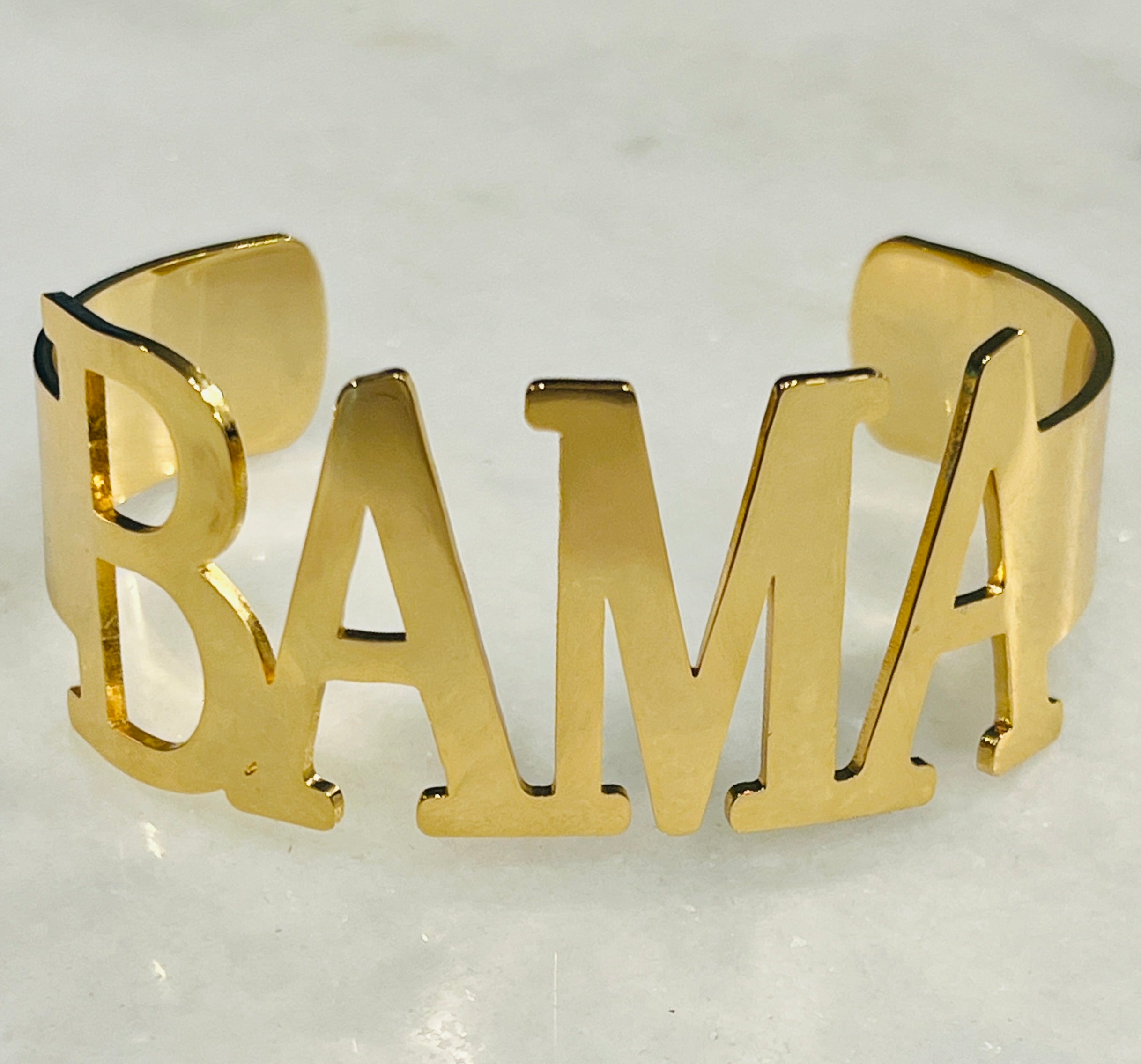 Alabama Bama Bangle Bracelets – Tarnish-Resistant Stainless Steel – Officially Licensed Roll Tide Jewelry
