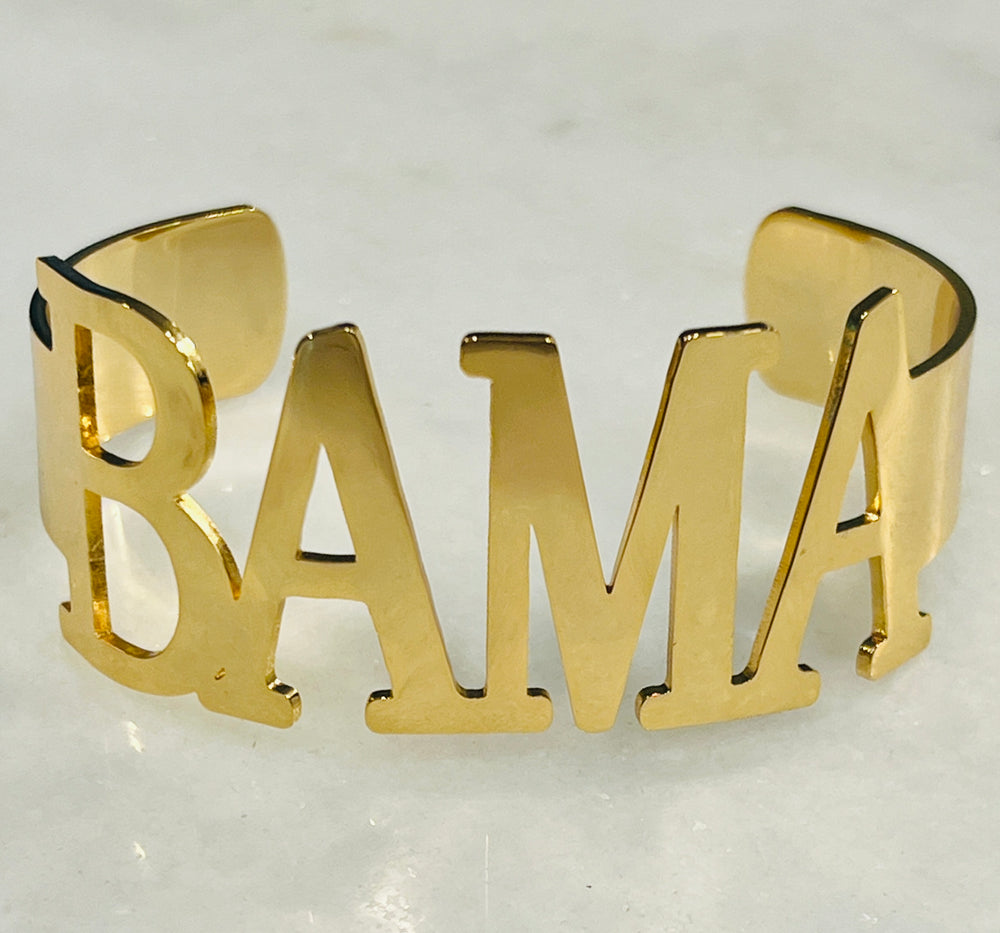 Alabama Bama Bangle Bracelets – Tarnish-Resistant Stainless Steel – Officially Licensed Roll Tide Jewelry