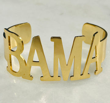 Alabama Bama Bangle Bracelets – Tarnish-Resistant Stainless Steel – Officially Licensed Roll Tide Jewelry