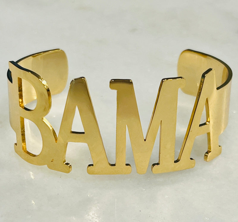Alabama Bama Bangle Bracelets – Tarnish-Resistant Stainless Steel – Officially Licensed Roll Tide Jewelry