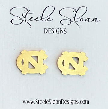 UNC Logo Stud Earrings- UNC gift, Hypoallergenic earrings, Officially Licensed, Unique UNC TarHeels Gift