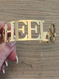 HEELS Bangle Bracelets Go HEELS Gold Bracelet - Sizable Officially Licensed