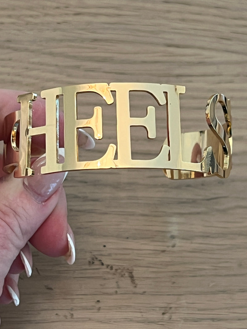 HEELS Bangle Bracelets Go HEELS Gold Bracelet - Sizable Officially Licensed