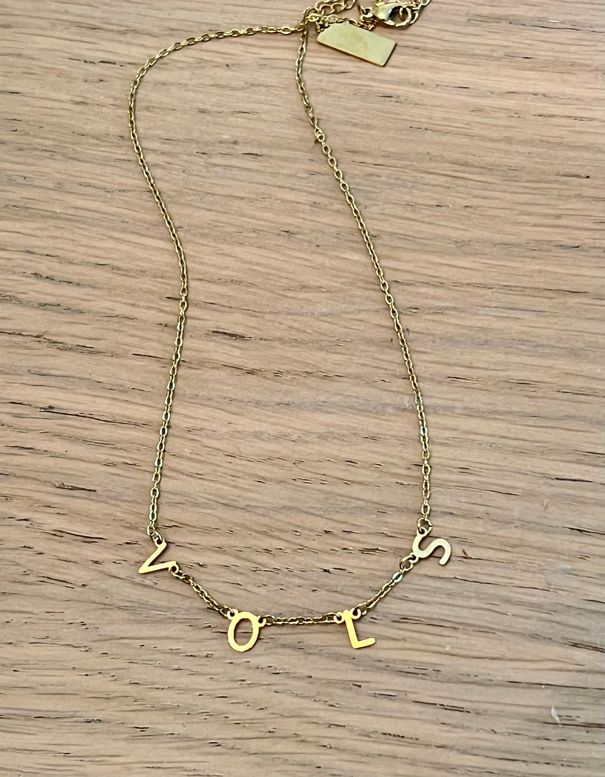 Tennessee Volunteers! VOLS Charm Necklace- Gold VOLS Dangle Layer Necklace perfect for Tennessee Fans Tarnish Resistant Officially Licensed