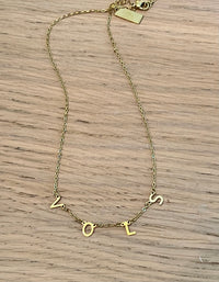 Tennessee Volunteers! VOLS Charm Necklace- Gold VOLS Dangle Layer Necklace perfect for Tennessee Fans Tarnish Resistant Officially Licensed