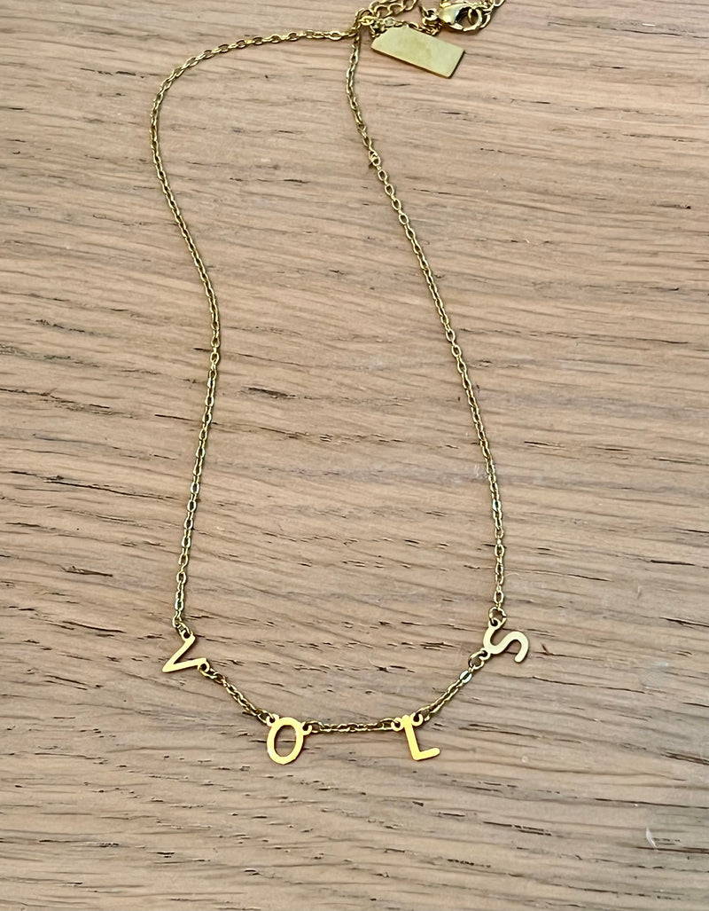Tennessee Volunteers! VOLS Charm Necklace- Gold VOLS Dangle Layer Necklace perfect for Tennessee Fans Tarnish Resistant Officially Licensed