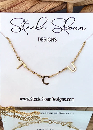 TCU Charm Necklace Gold Texas Christian University Dangle Layer Necklace perfect for Horned Frogs Fans Officially Licensed