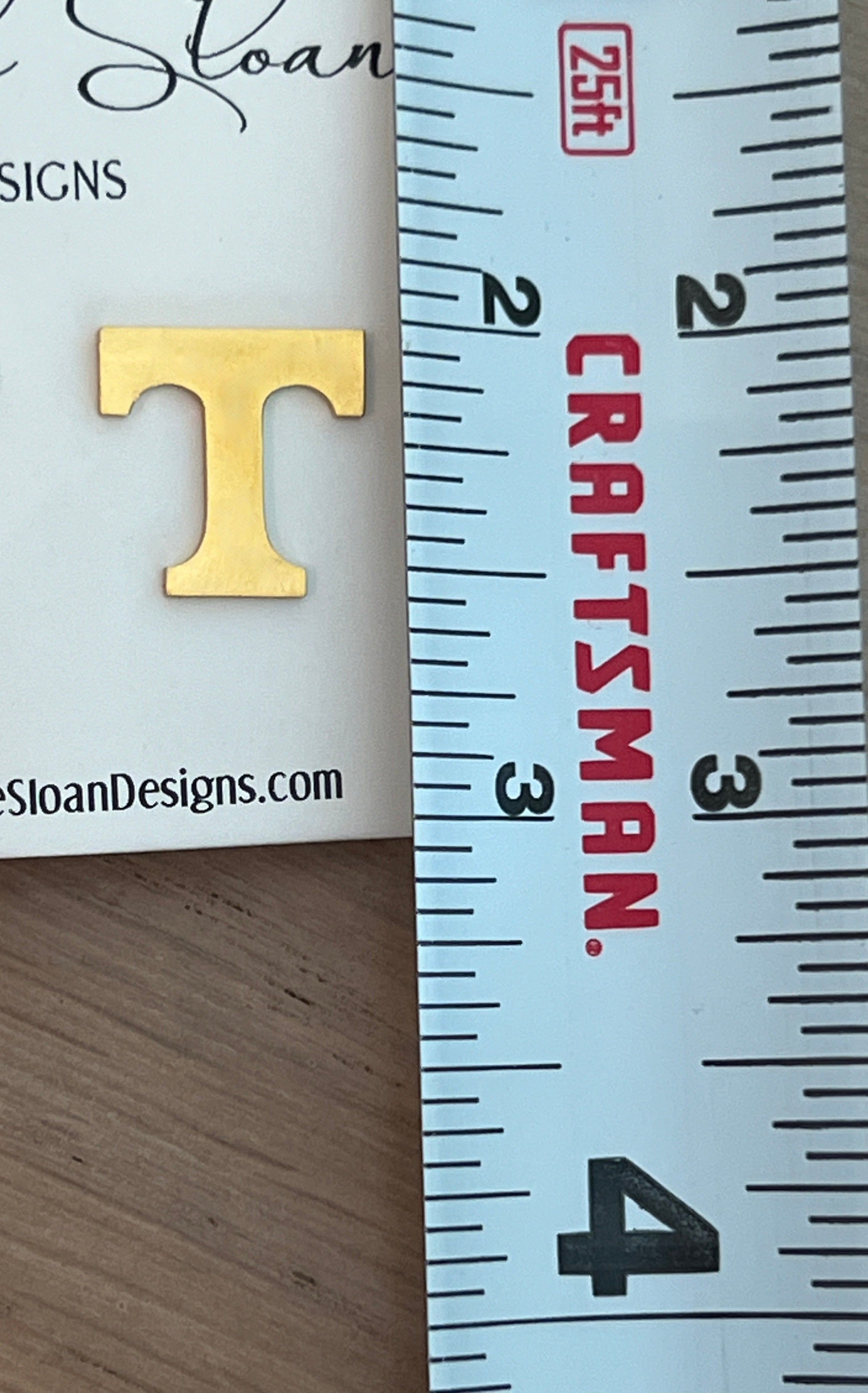 NEW! University of Tennessee Gift T Logo Earrings Hypoallergenic Gold Stud Earrings