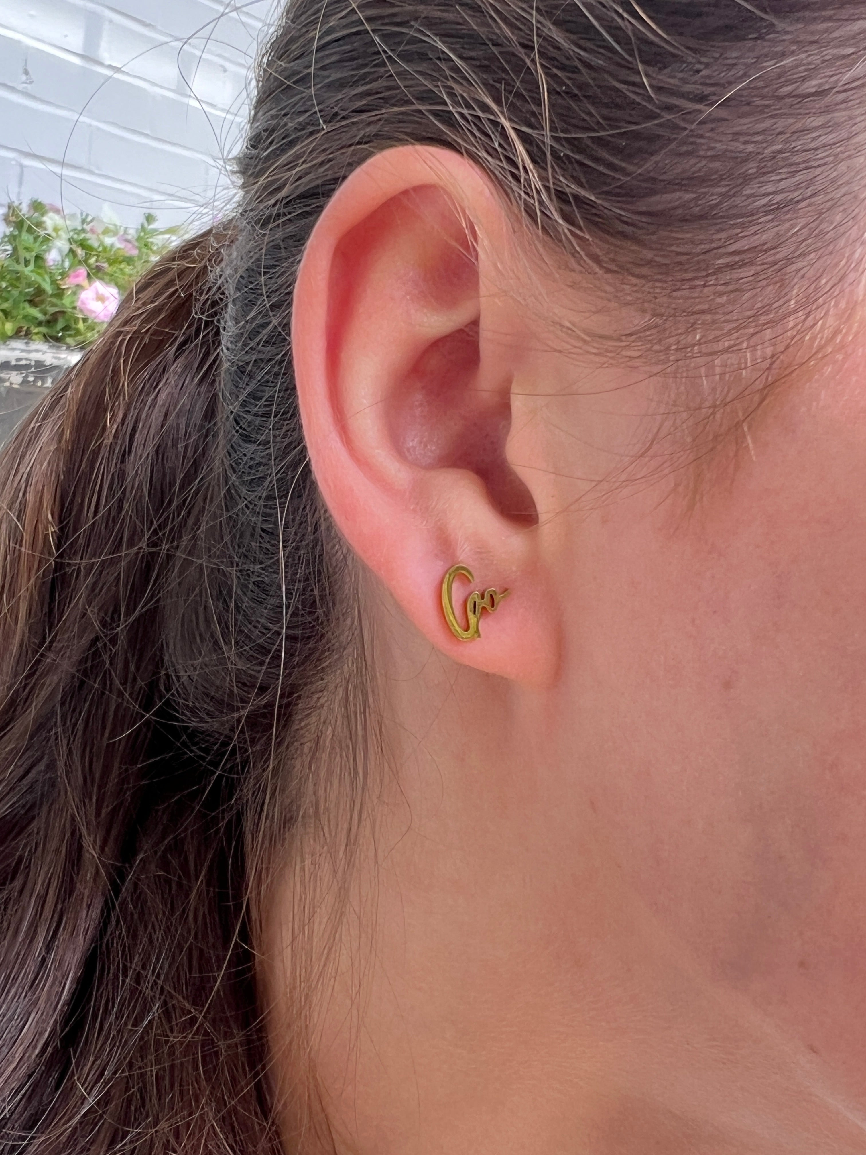 Go Bears Game Day Earrings | Hypoallergenic Gold Studs | Bears Fan Gift
