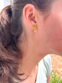 NEW! University of Tennessee Gift T Logo Earrings Hypoallergenic Gold Stud Earrings