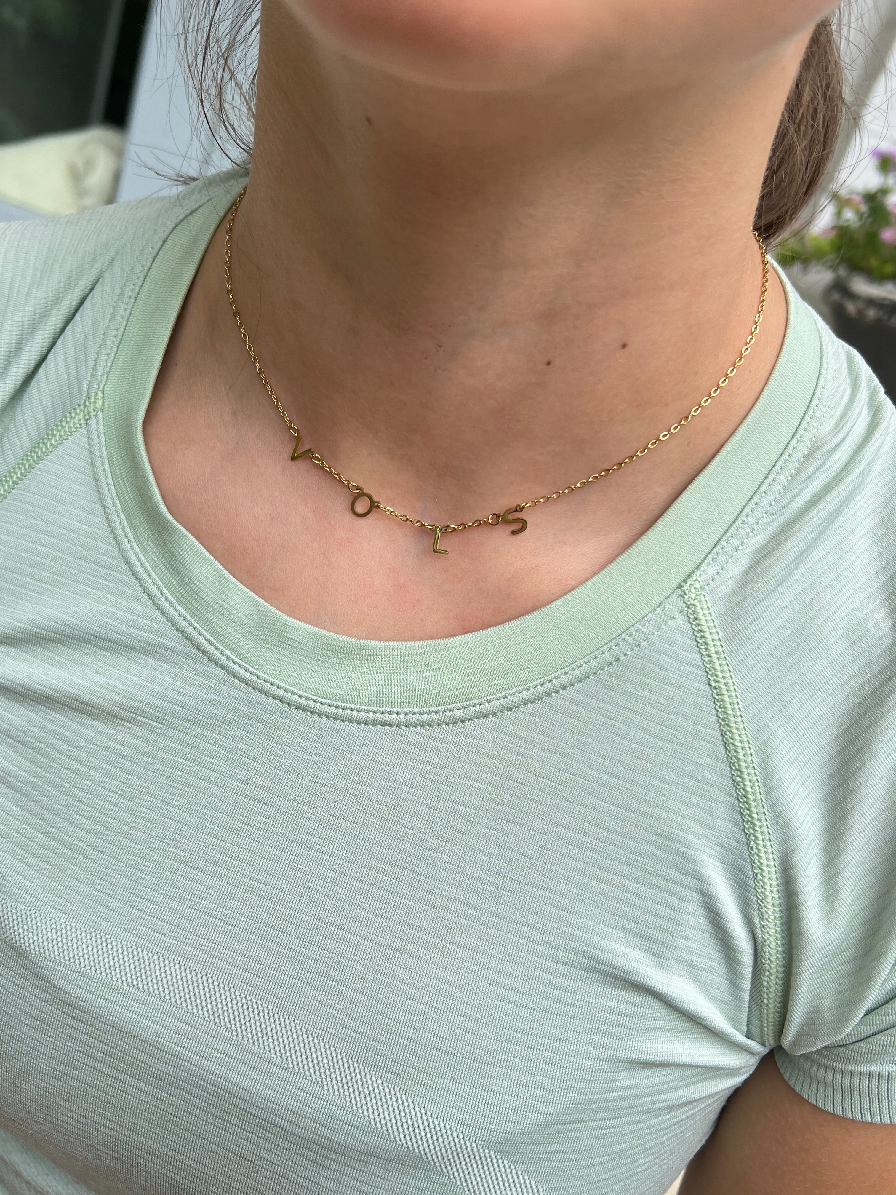 Tennessee Volunteers! VOLS Charm Necklace- Gold VOLS Dangle Layer Necklace perfect for Tennessee Fans Tarnish Resistant Officially Licensed