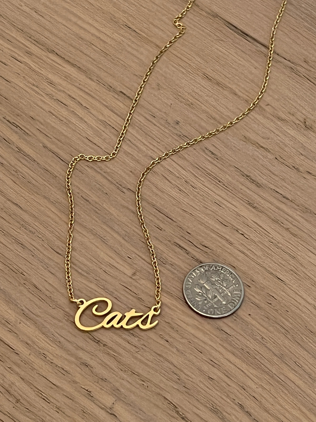 Cats Name Necklace - Cats Fans -Cats Team Necklace Team Gift