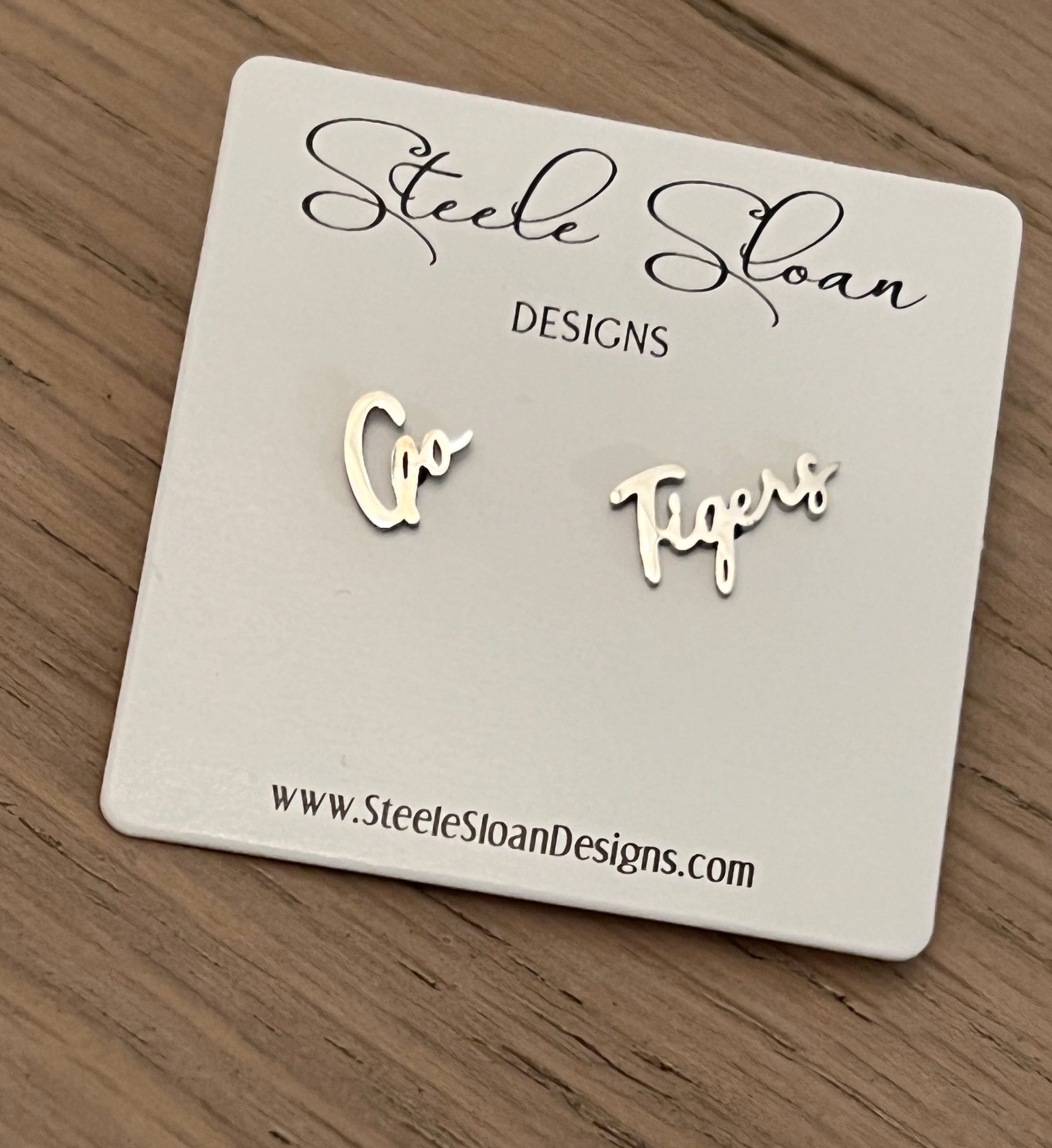 Go Tigers GameDay Gold Tiger Earrings or Silver Tiger Earrings Tiger Football Tiger Gameday