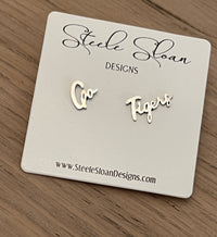 Go Tigers GameDay Gold Tiger Earrings Tiger Football Tiger Gameday