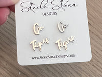 Go Tigers GameDay Gold Tiger Earrings Tiger Football Tiger Gameday