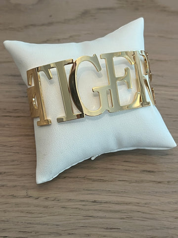 TIGERS Bangle Cuff Bracelets All Caps Go Tigers -Sizeable