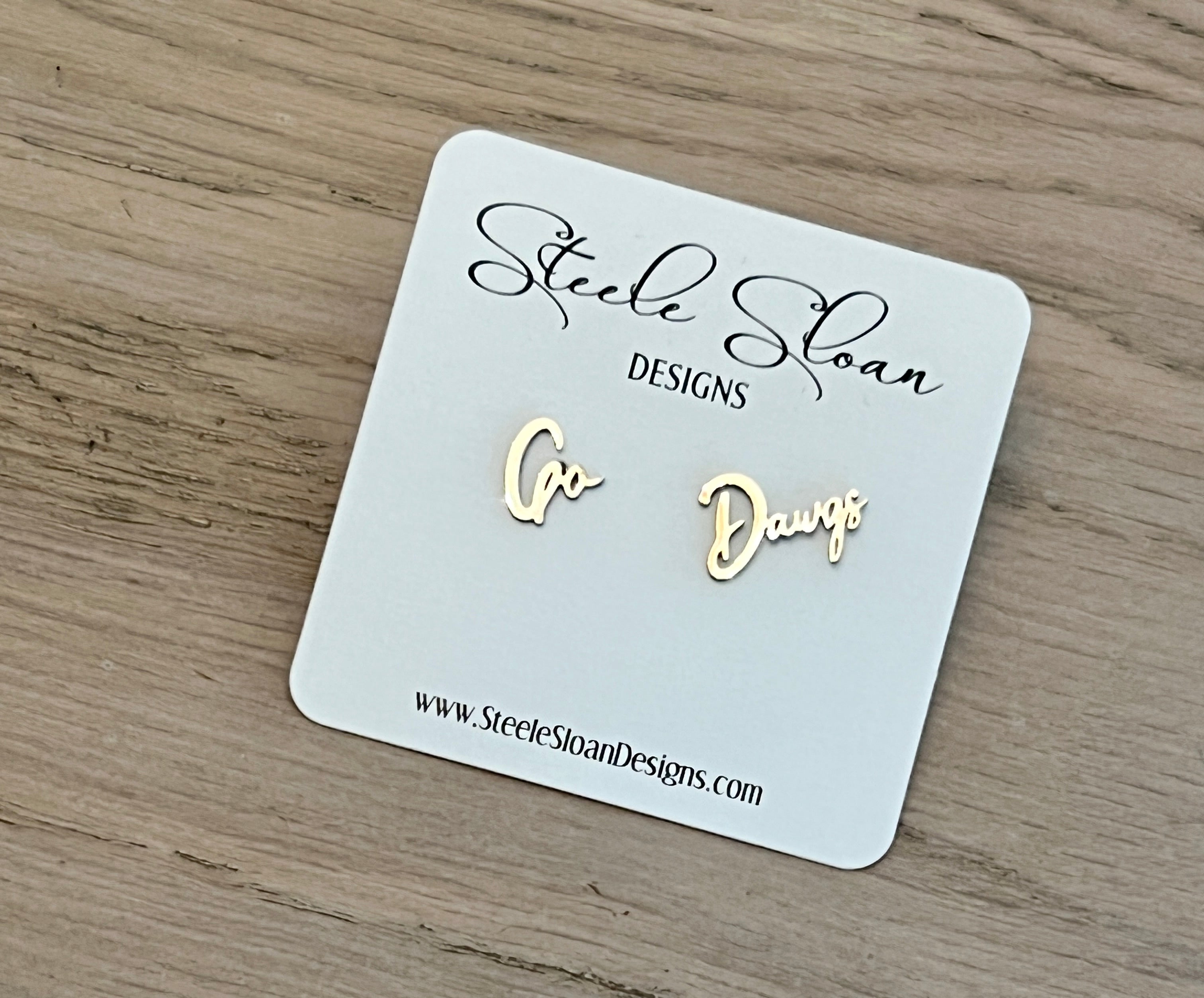 Go Dawgs Cute Game Day Earrings Dawgs Fans Cute Bulldog Gift Hypoallergenic Earrings Graduation Gift