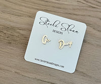Go Dawgs Cute Game Day Earrings Dawgs Fans Cute Bulldog Gift Hypoallergenic Earrings Graduation Gift