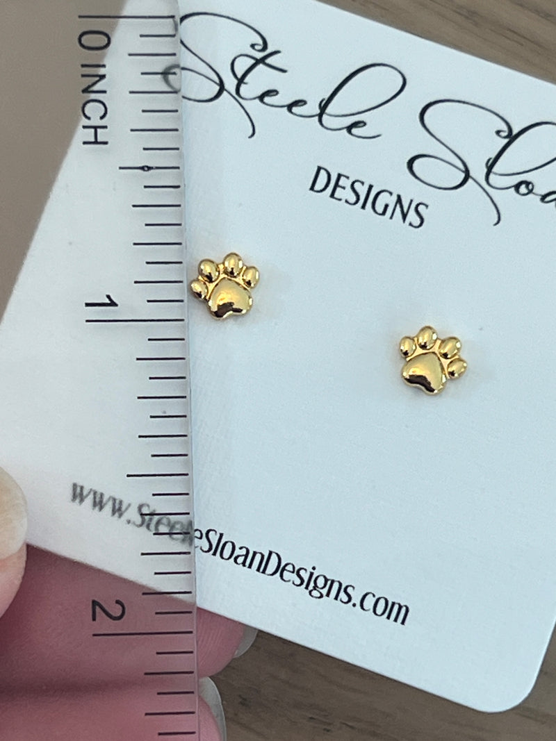 LSU Tiger Fan Gift Set Geaux Tigers Earrings Paw Earrings LSU GameDay Paw Earrings Gift Set for Tiger Fans Tiger GameDay Hypoallergenic