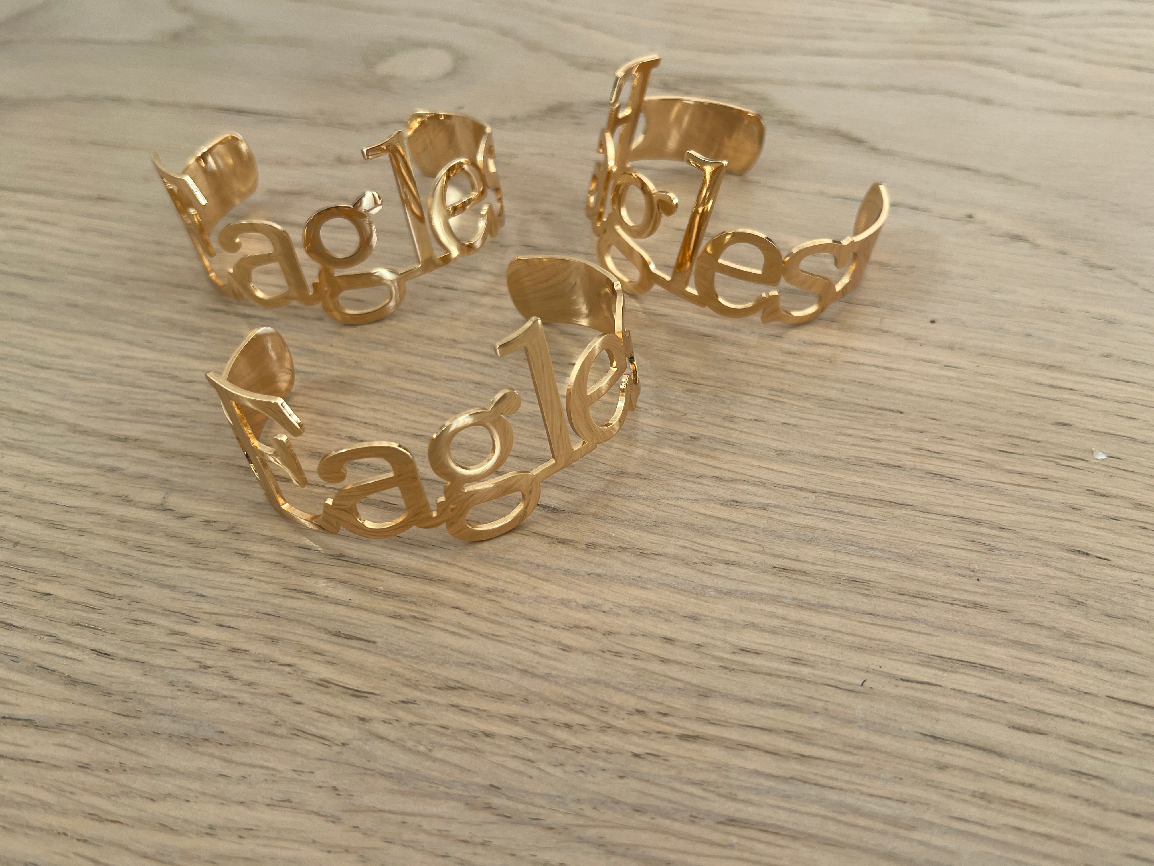 Eagles Bangle Cuff Bracelets Go Eagles GameDay Gift for Eagles Fans Sizeable Stainless Steel