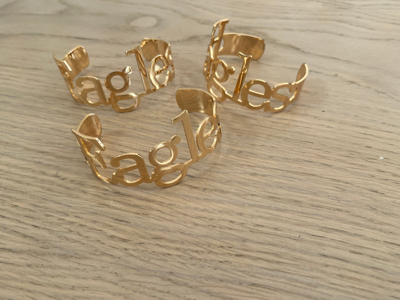 Eagles Bangle Cuff Bracelets Go Eagles GameDay Gift for Eagles Fans Sizeable Stainless Steel