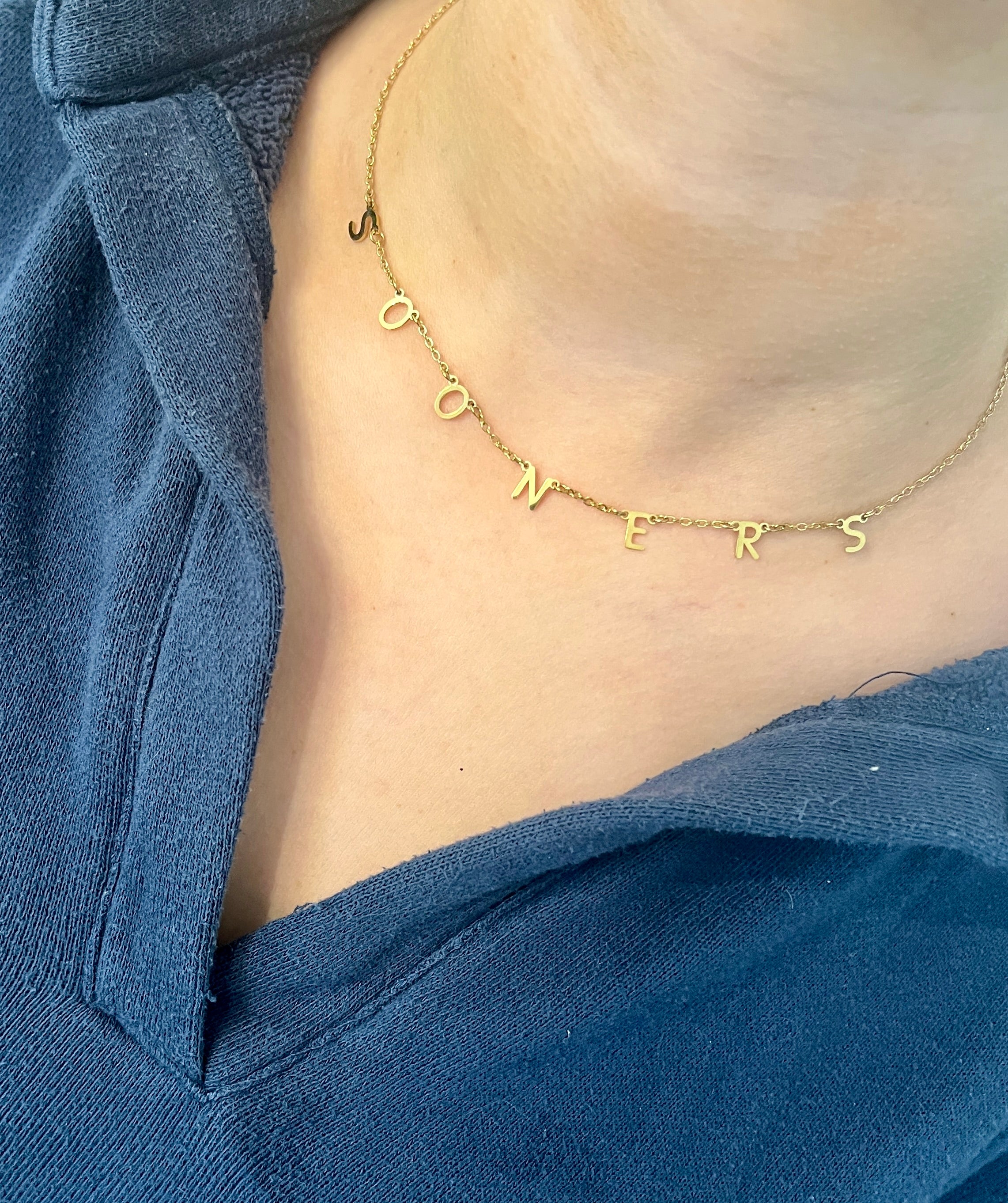 Oklahoma Sooners Necklace Sooners GameDay Spirit Gift Oklahoma Boomer Sooner Gift University of Oklahoma Bound Oklahoma Gameday