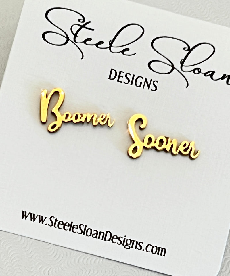 Boomer Sooner University of Oklahoma GameDay Earrings