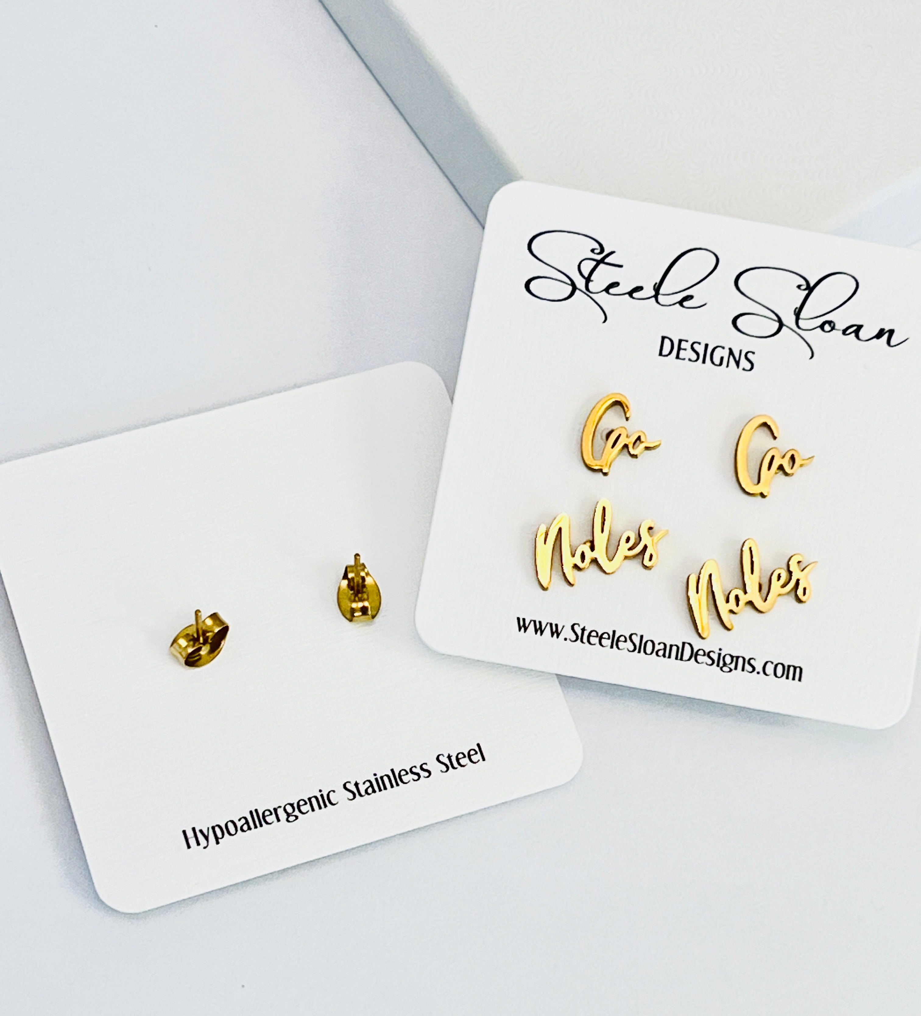 Go Noles Cute Game Day Earrings Seminole Fans FSU Gift Florida State Bound Hypoallergenic Earrings FSU Graduation Gift
