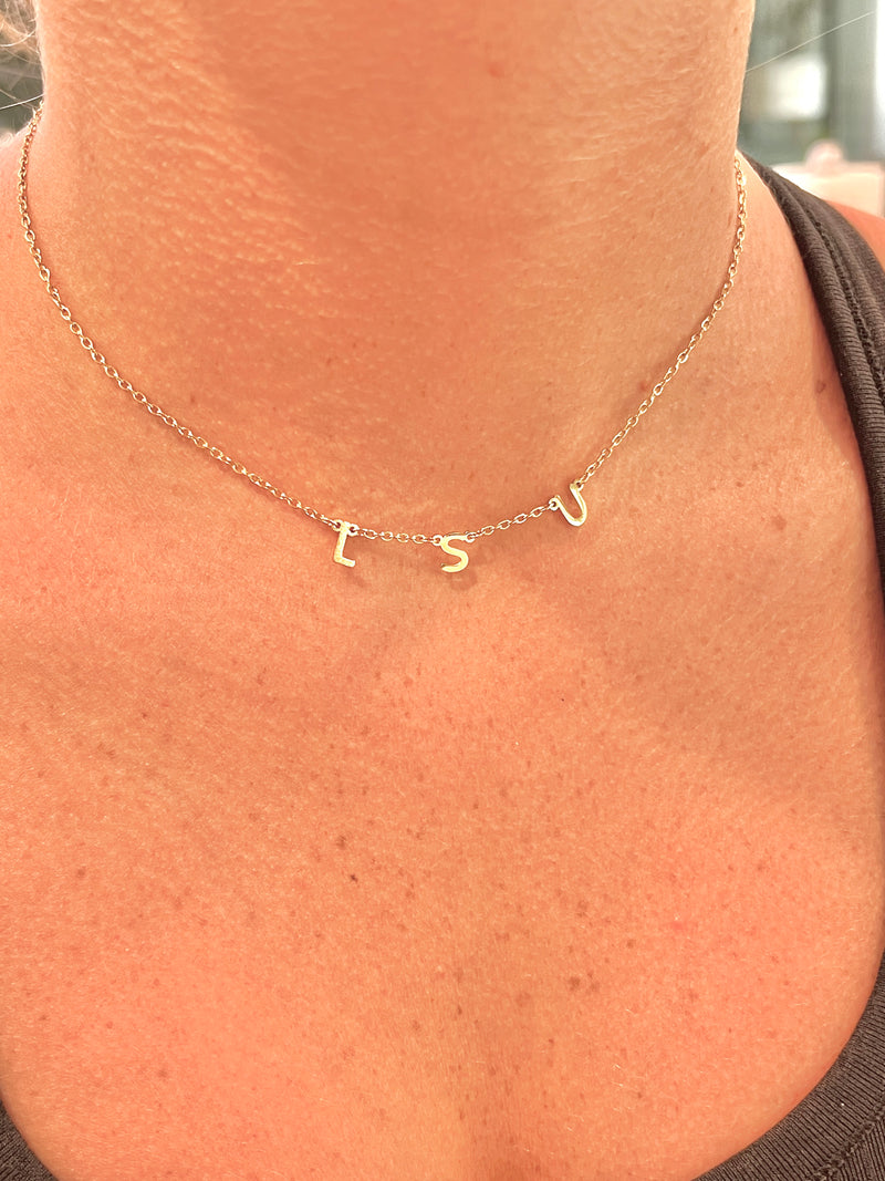 LSU Gift set LSU necklace and Tiger Earrings Adorable Gift for LSU Tigers Fans LSU Bound