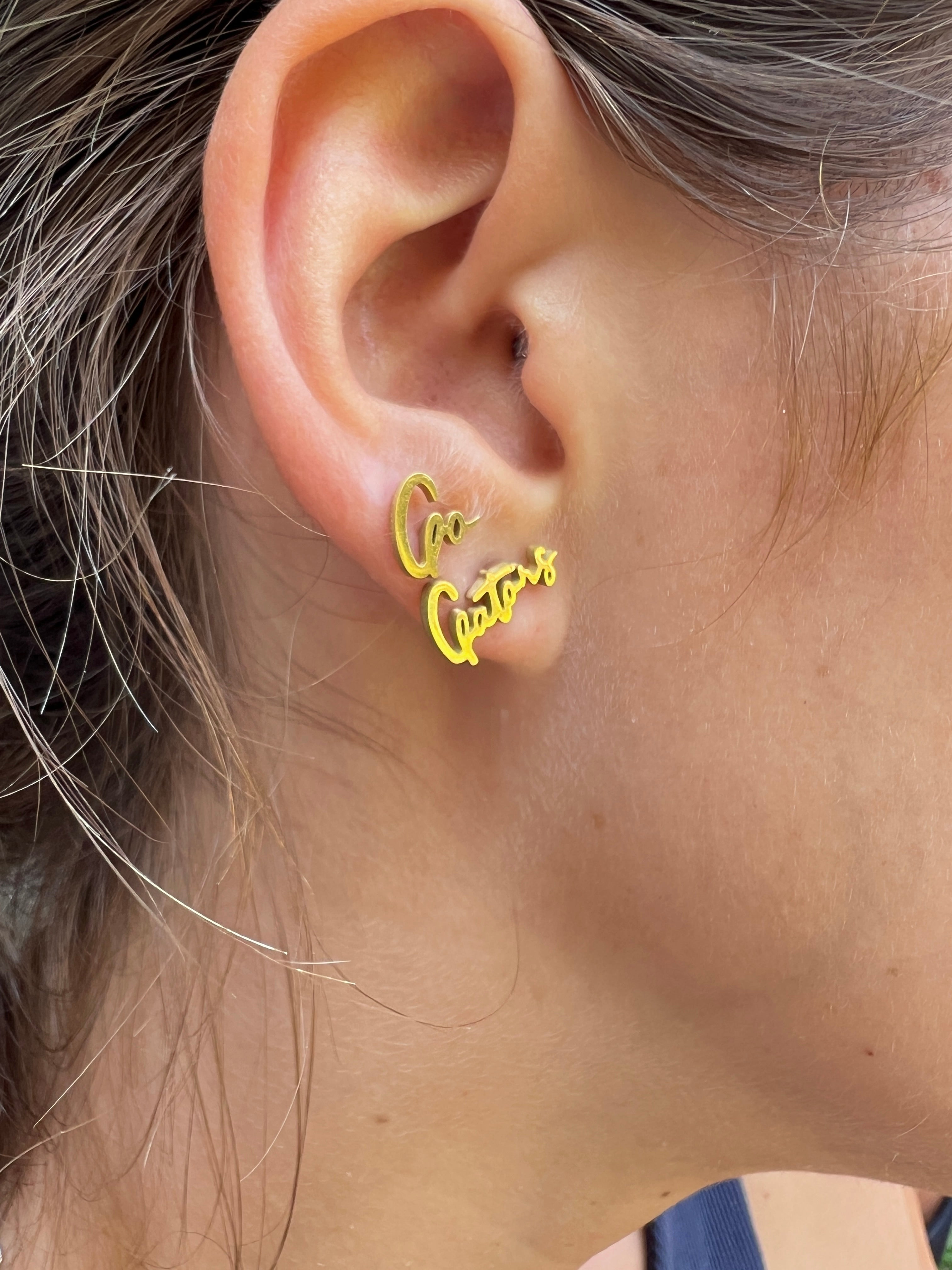 Go Gators Cute Gator Team Spirit Earrings, Gator Gameday, Hypoallergenic