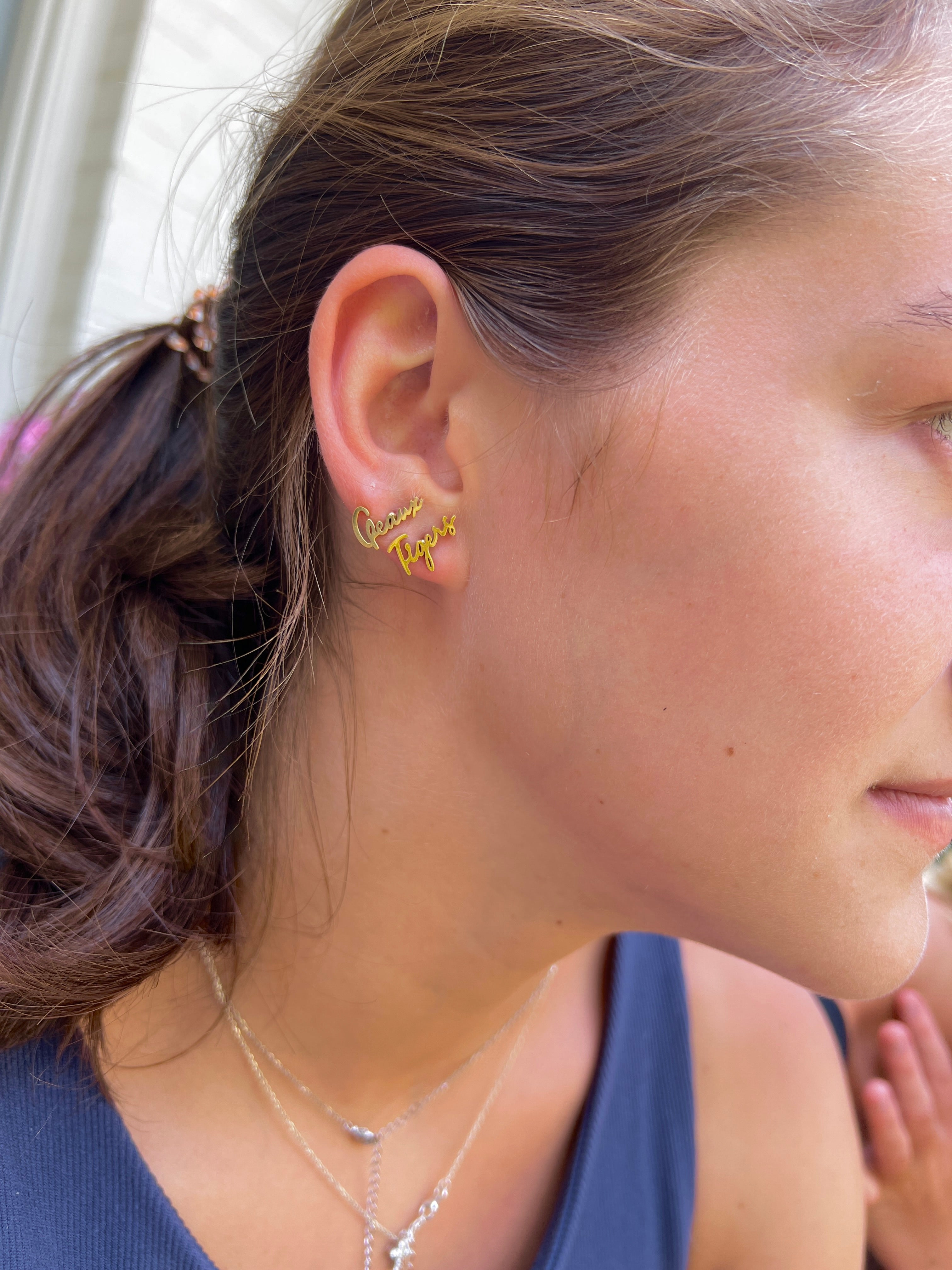 LSU "Geaux Tigers" Earrings Hypoallergenic Perfect LSU Gift