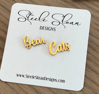 Bear Cats Earrings - cute earrings for Bear Cats Fans
