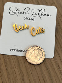 Bear Cats Earrings - cute earrings for Bear Cats Fans