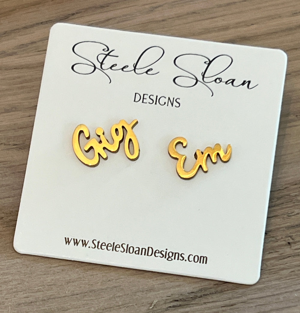 Gig Em Aggies Adorable Texas A&M Gig Em Aggies Gameday Earrings