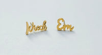 Wreck Em Texas Tech Red Raiders Hypoallergenic Gold Stud Earrings