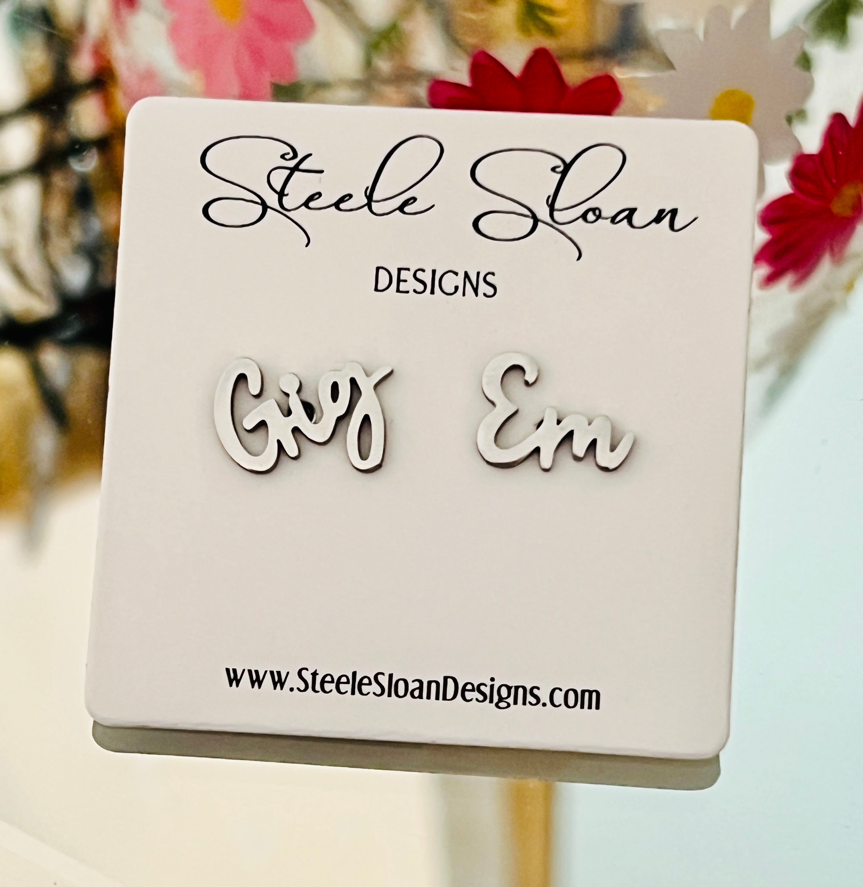 Silver Gig Em Aggies Earrings: Texas A&M Gameday Silver Jewelry
