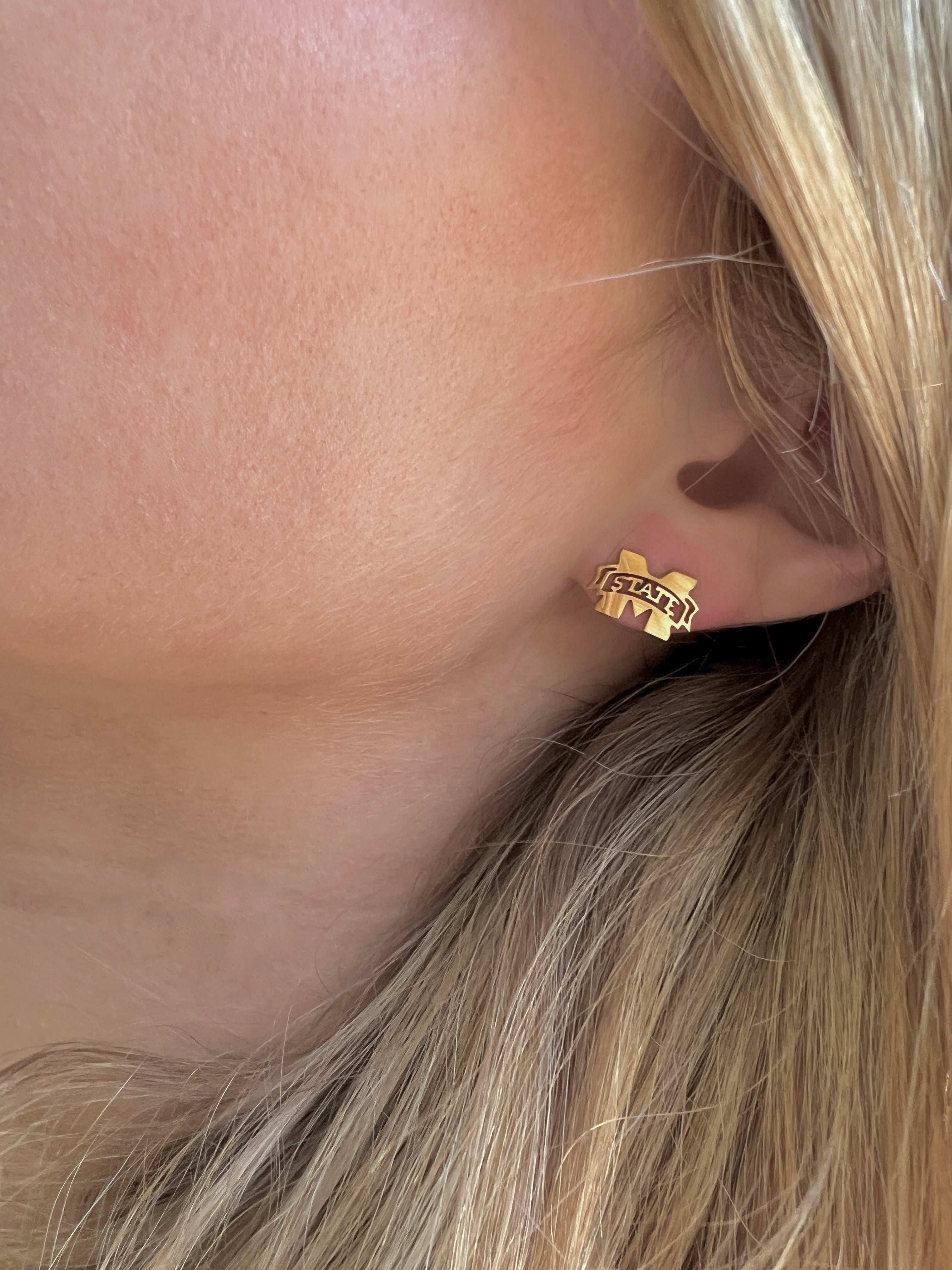 Mississippi State Perfect Gift Logo Earrings - Mississippi State Graduation Gift- Mississippi State Bulldogs - Hypoallergenic
