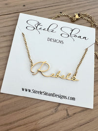 Ole Miss Rebels Gold Name Necklace Ole Miss Fan Gift Rebels