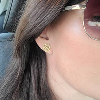 Volleyball Gold Stud Earrings, Volleyball Gift, Volleyball Coach Gift, Volleyball Team Gift,